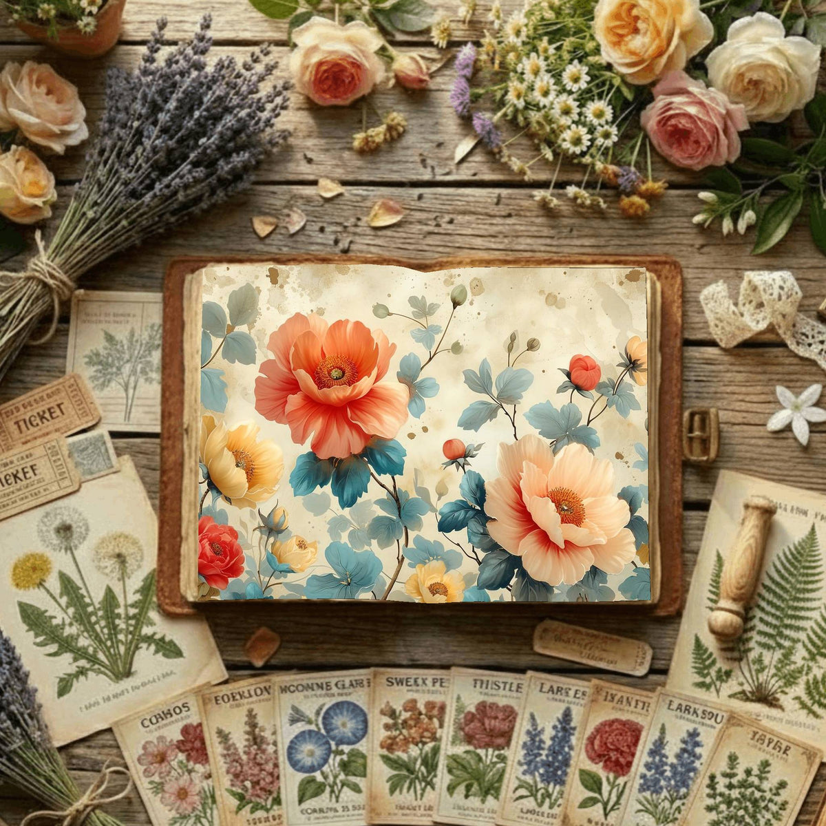 Floral Digital Papers