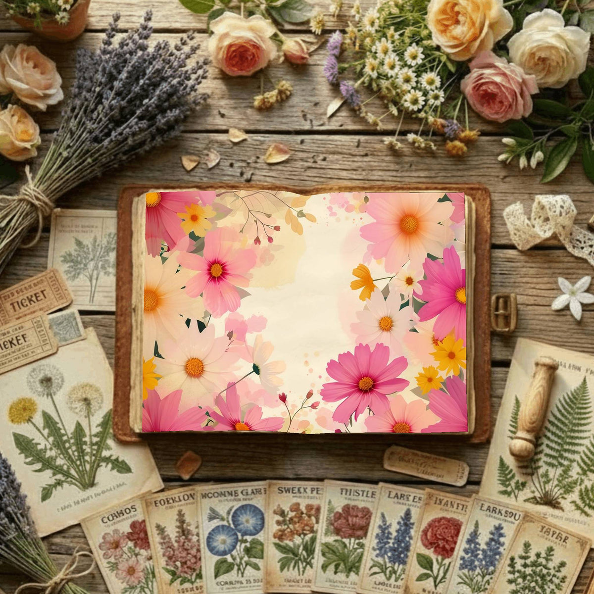Floral Digital Papers