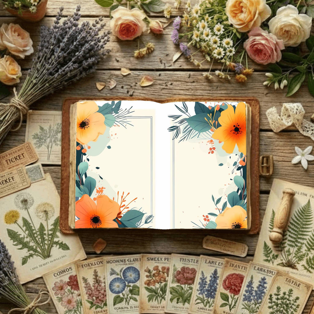 Floral Digital Papers