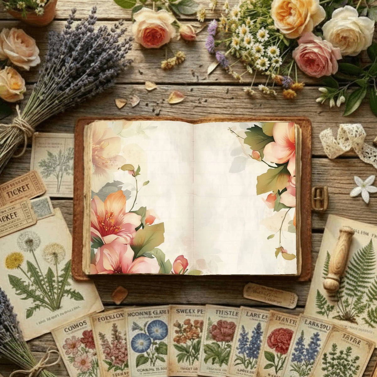 Floral Digital Papers