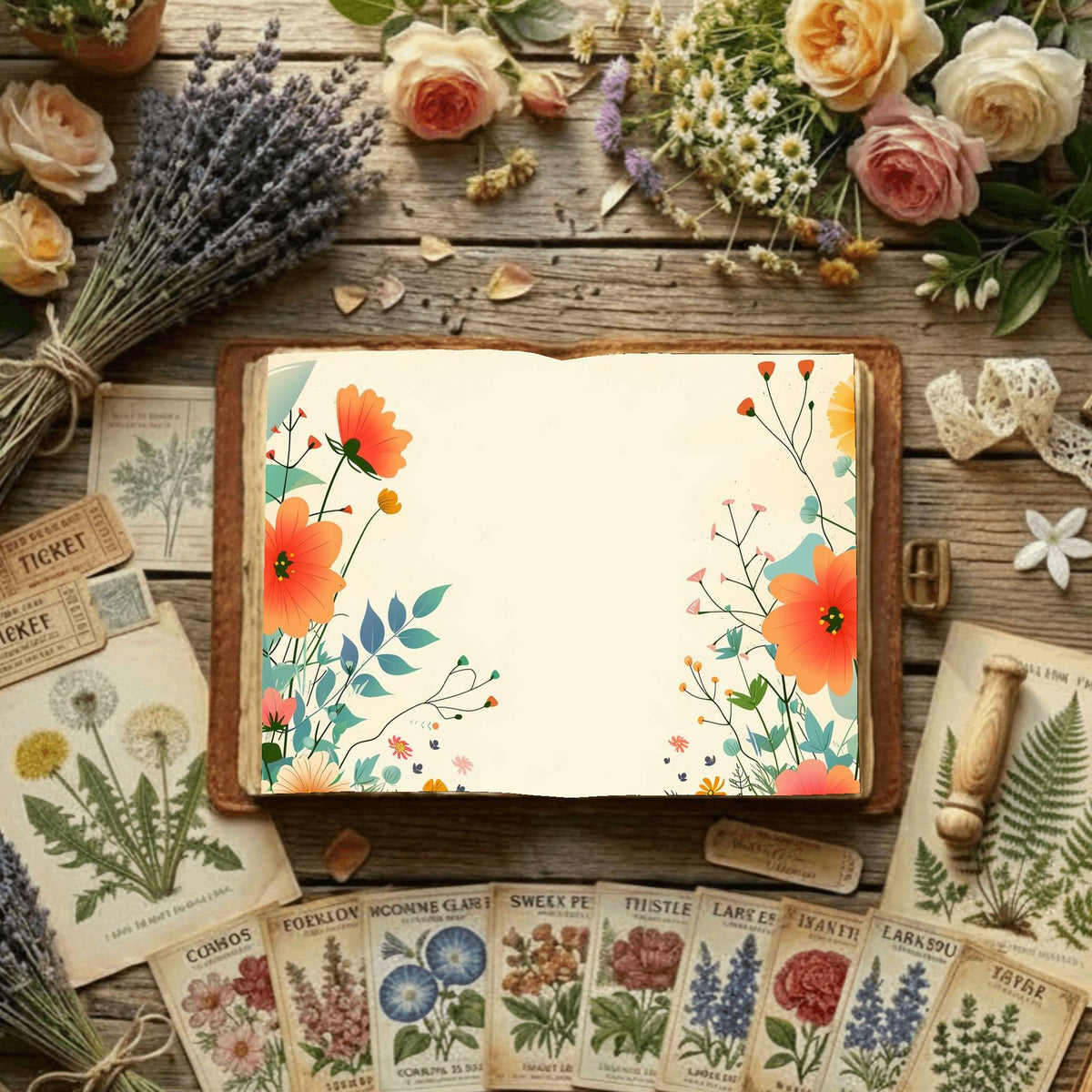 Floral Digital Papers
