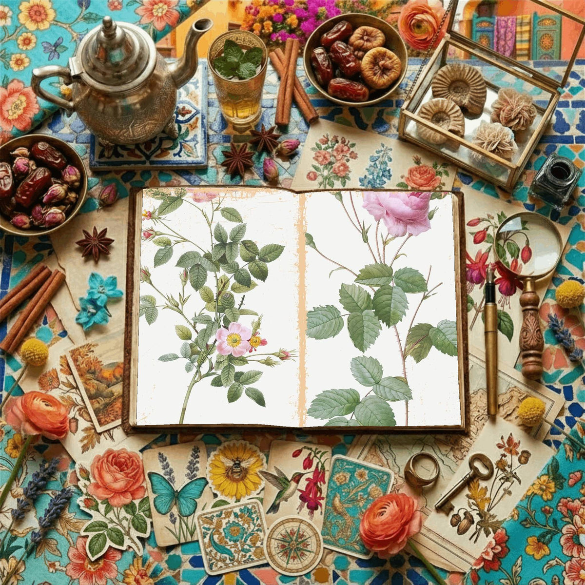 Floral Illustrations Digital Papers