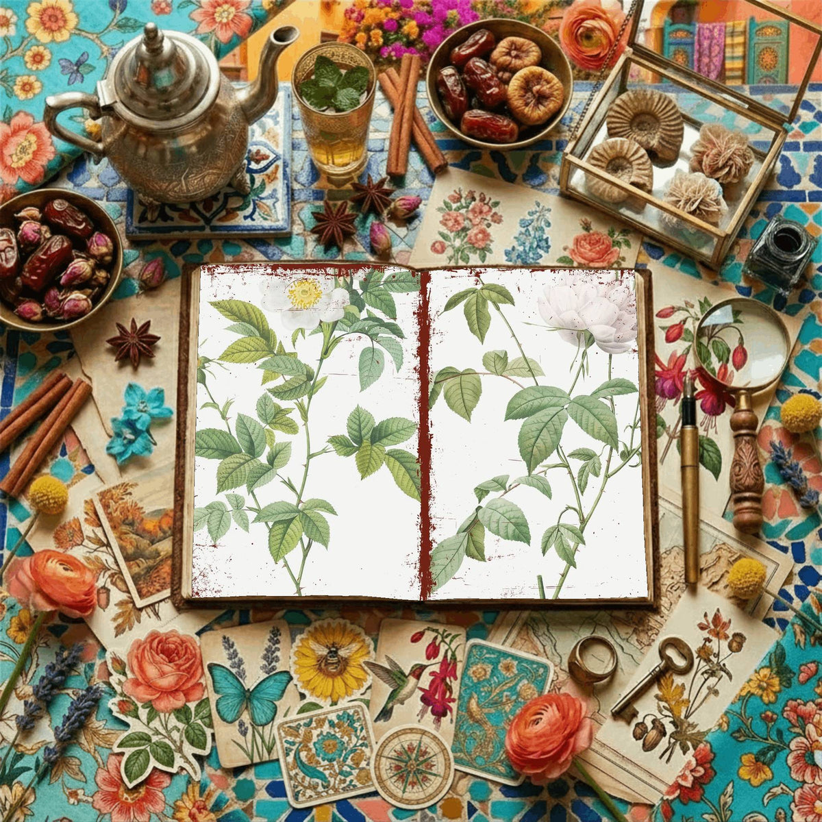 Floral Illustrations Digital Papers
