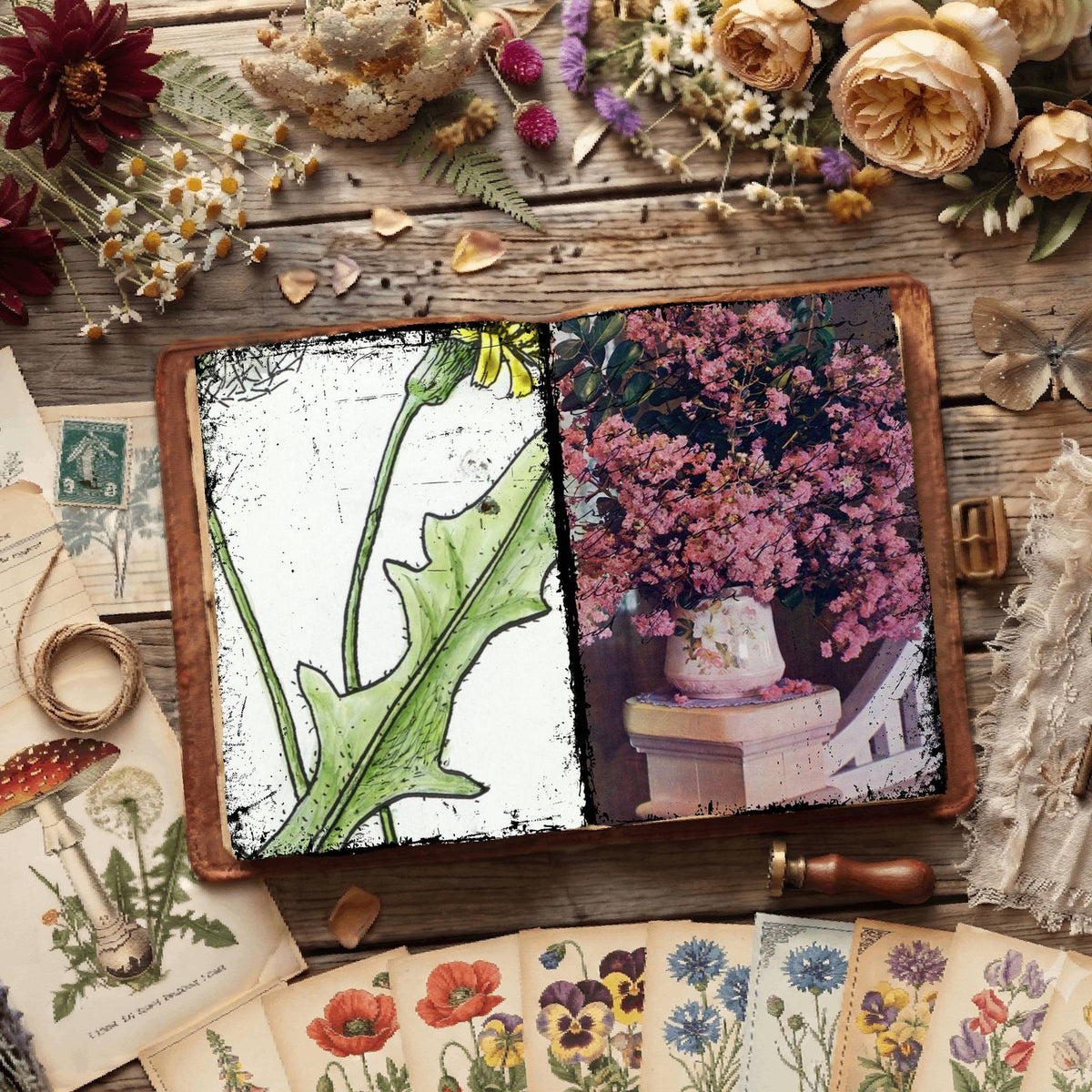 Floral Illustrations Digital Papers