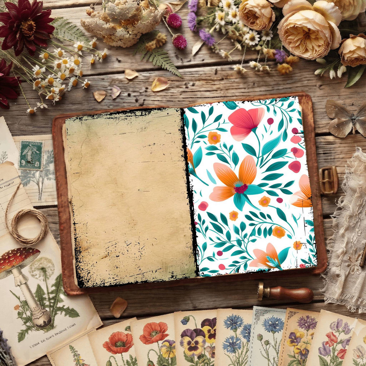 Floral Digital Papers