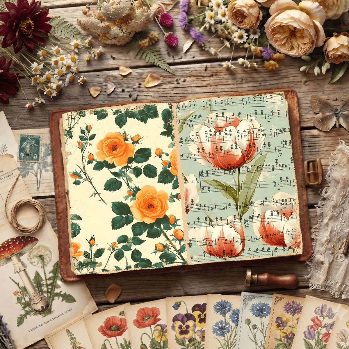 Floral Digital Papers