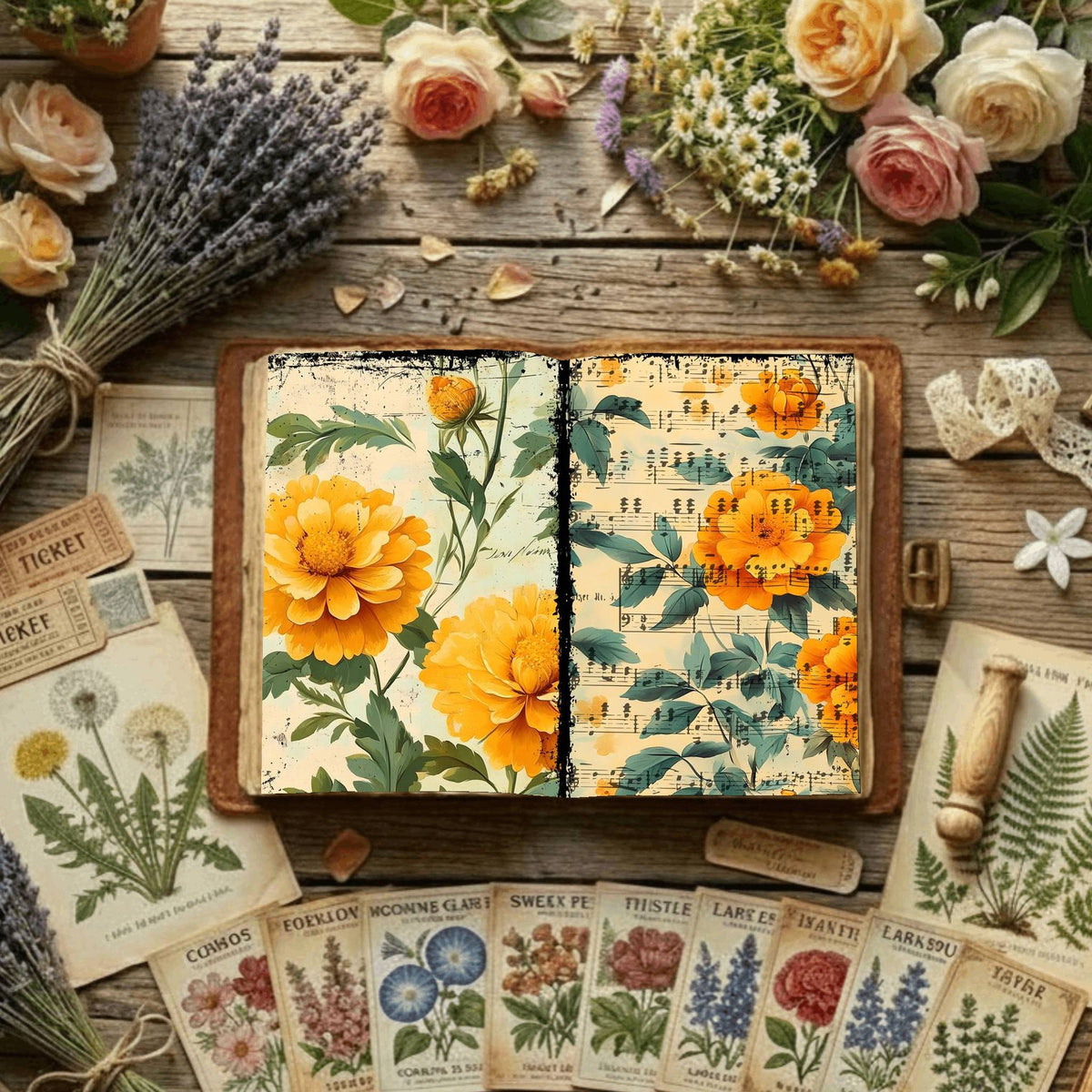 Floral Digital Papers