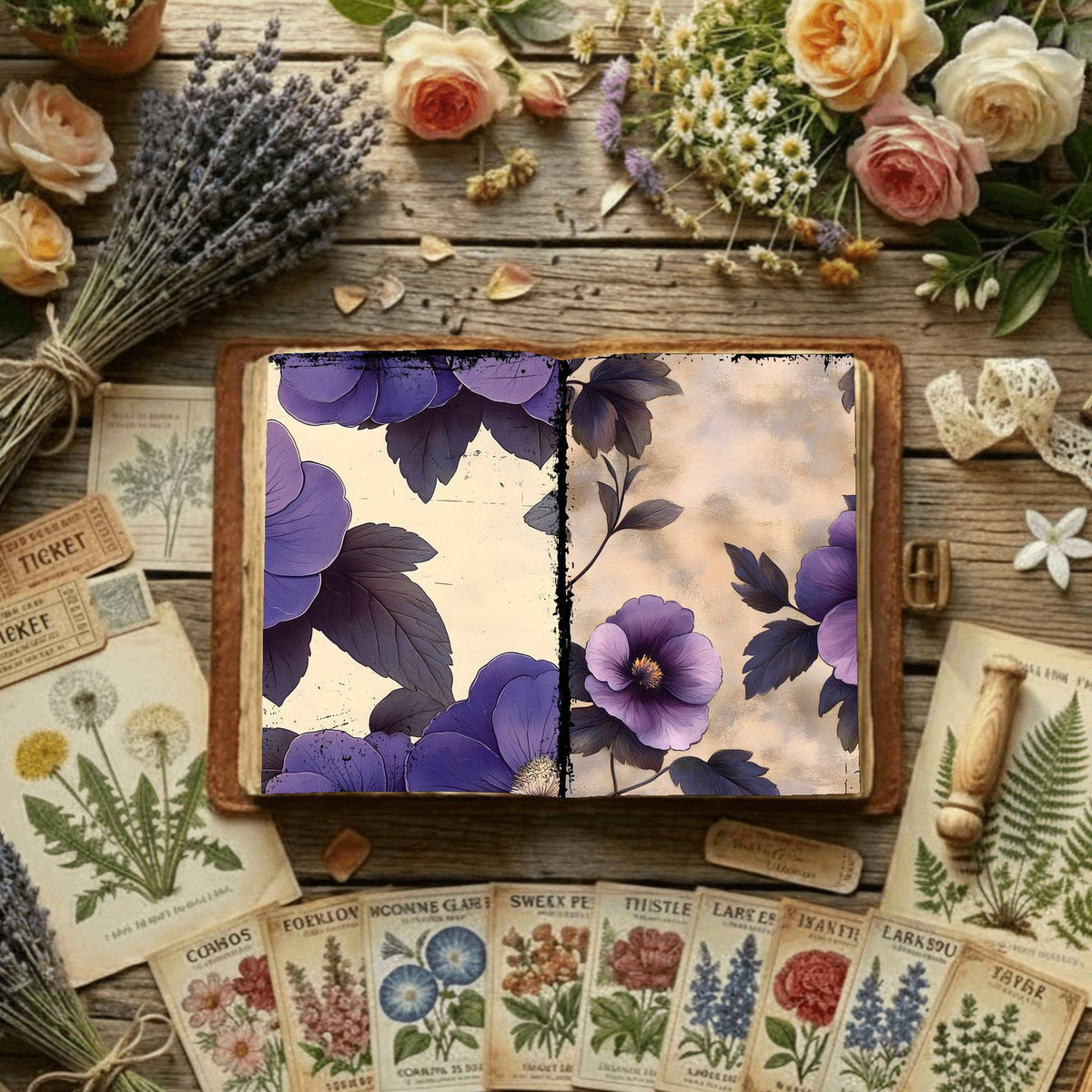 Floral Digital Papers