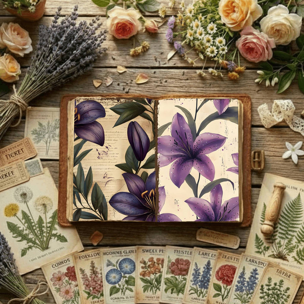 Floral Digital Papers