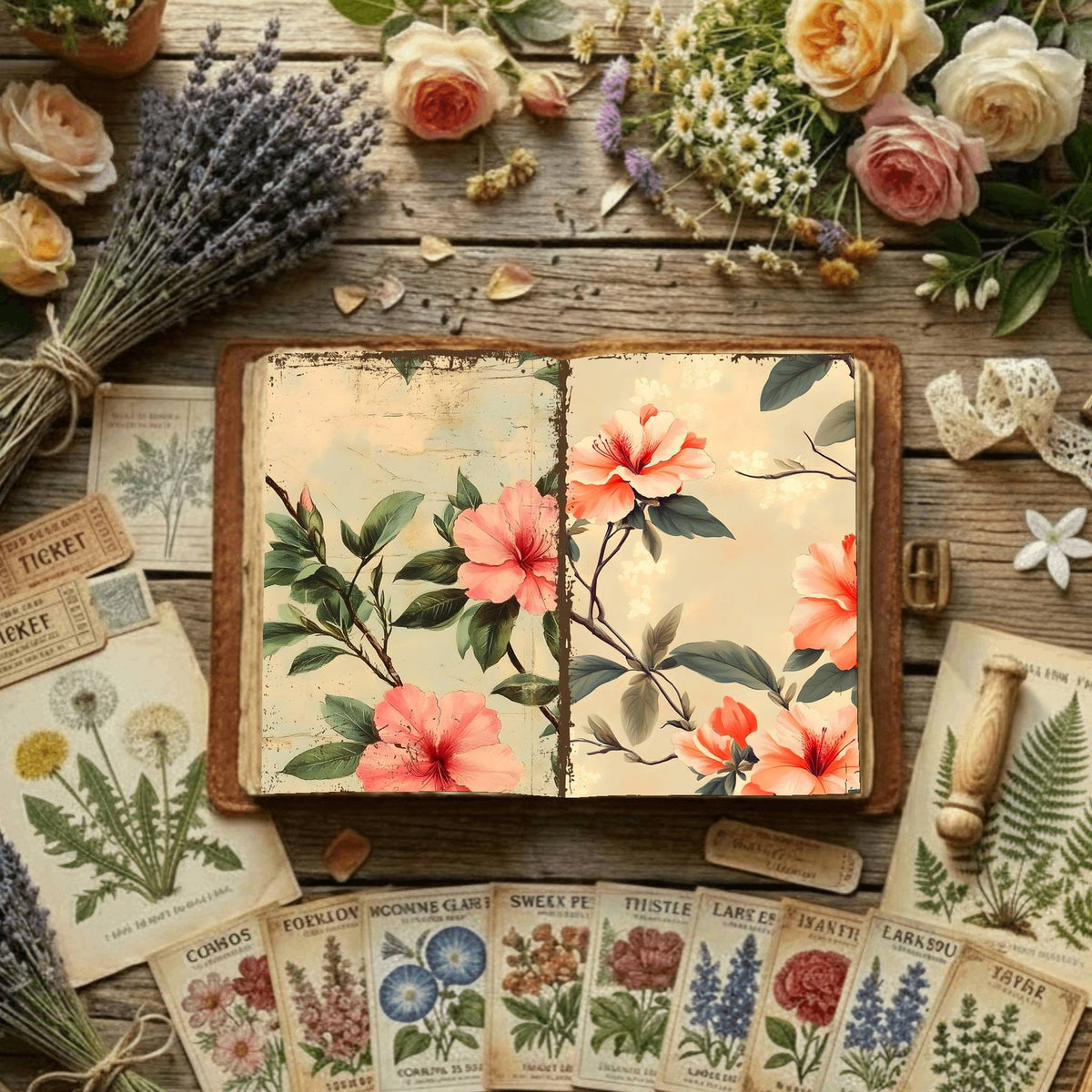 Floral Digital Papers