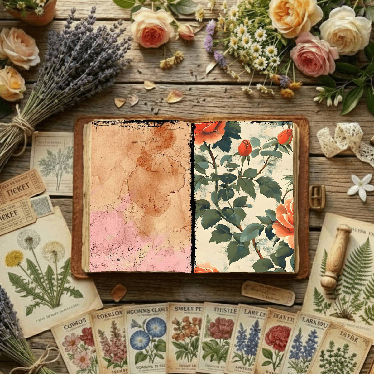 Floral Digital Papers