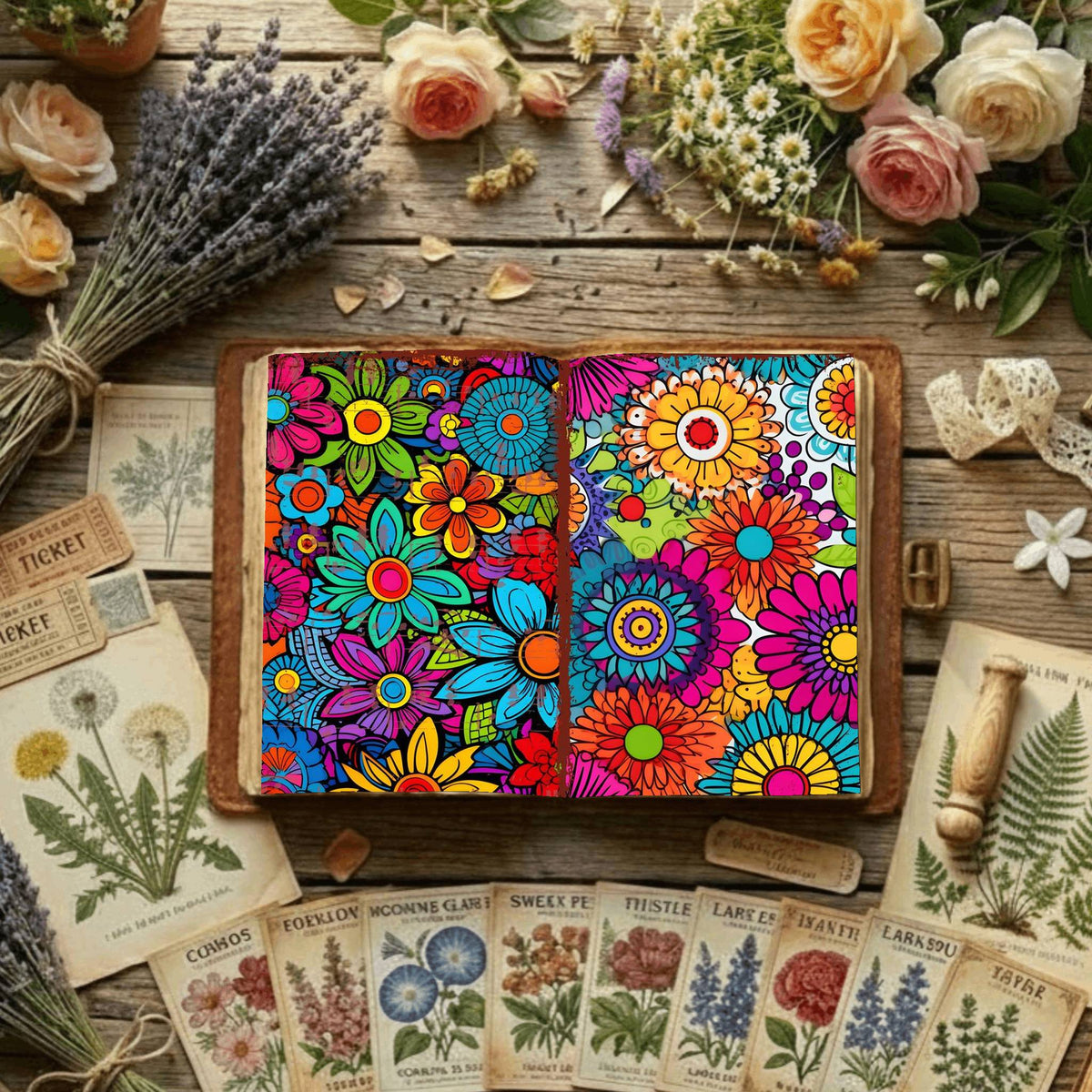 Floral Digital Papers
