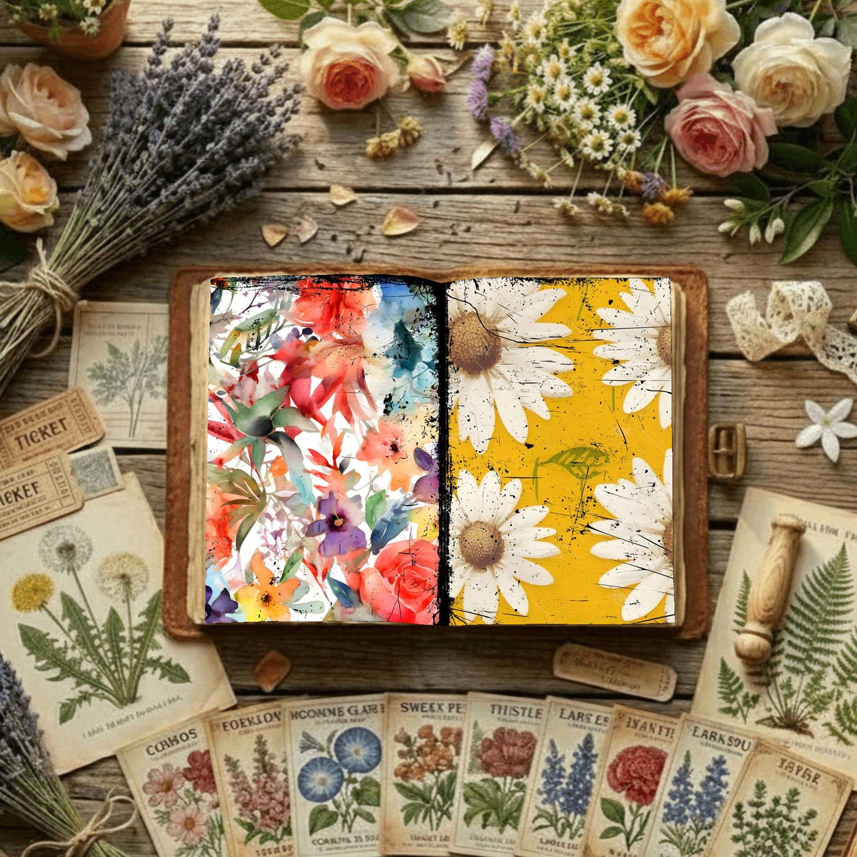 Floral Digital Papers