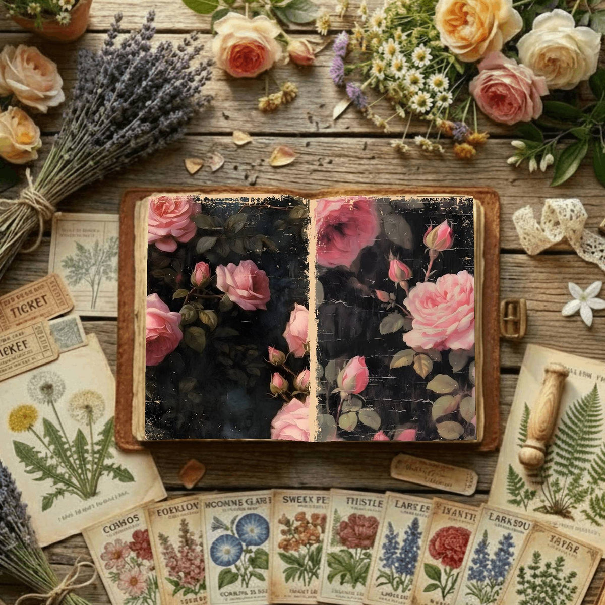 Floral Digital Papers