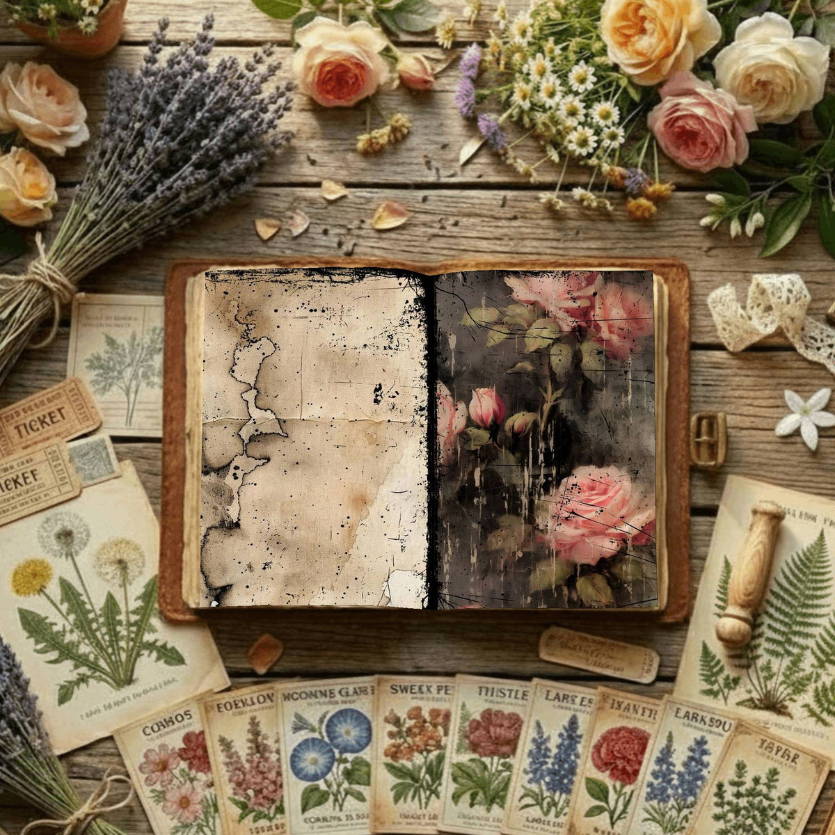 Floral Digital Papers