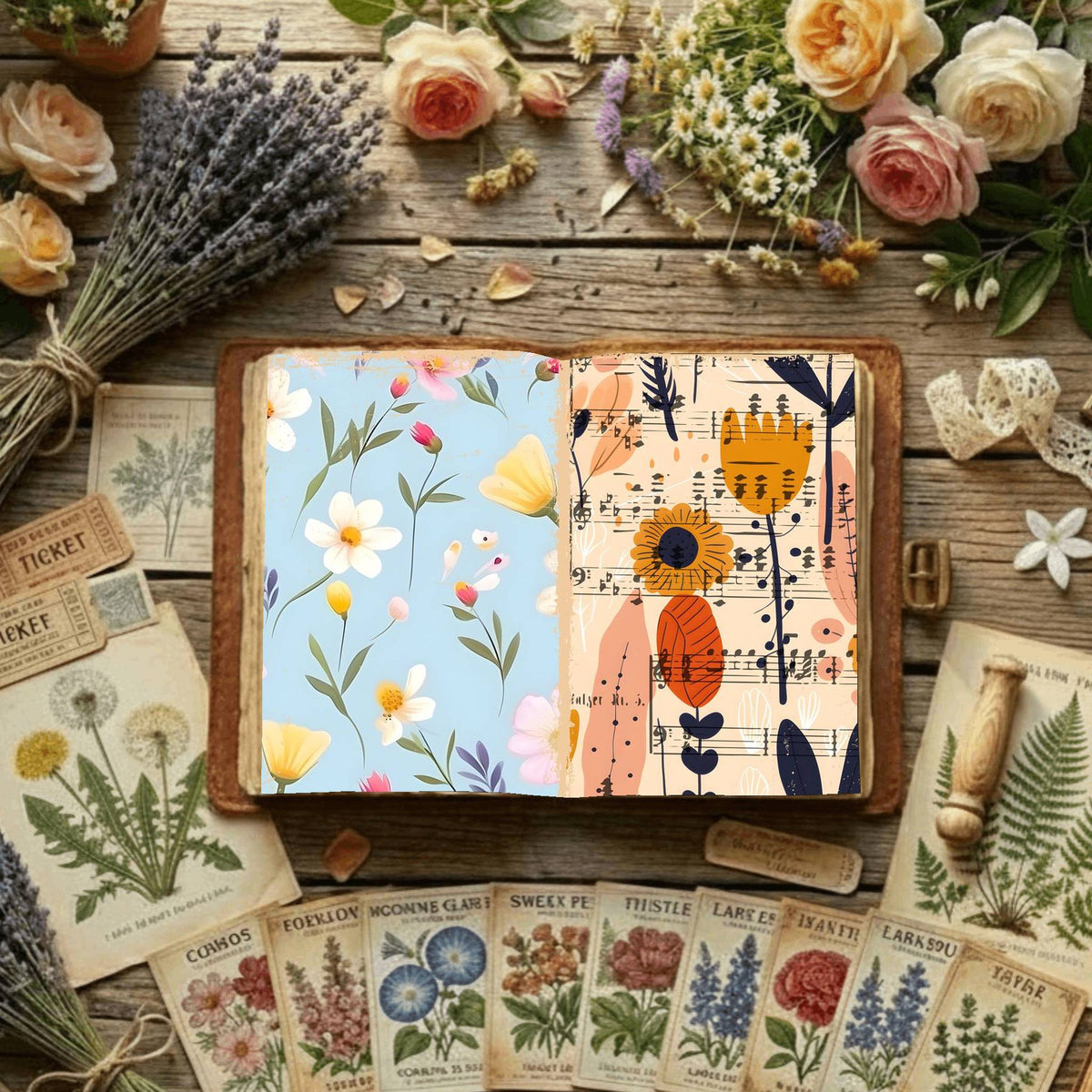 Floral Digital Papers