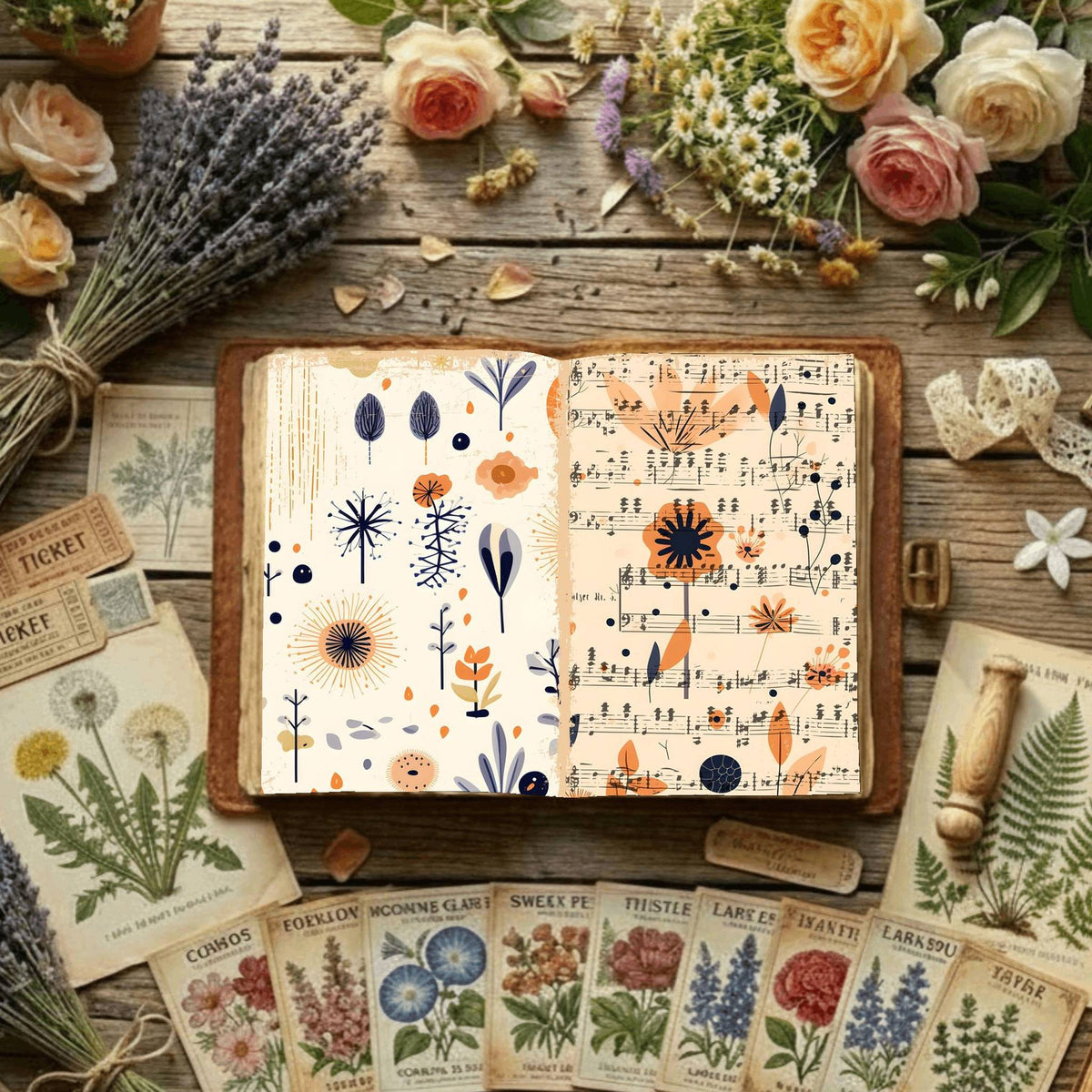 Floral Digital Papers