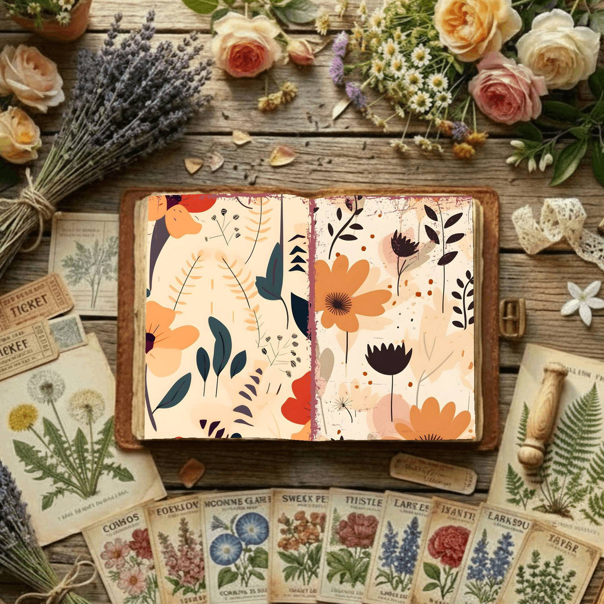 Floral Digital Papers