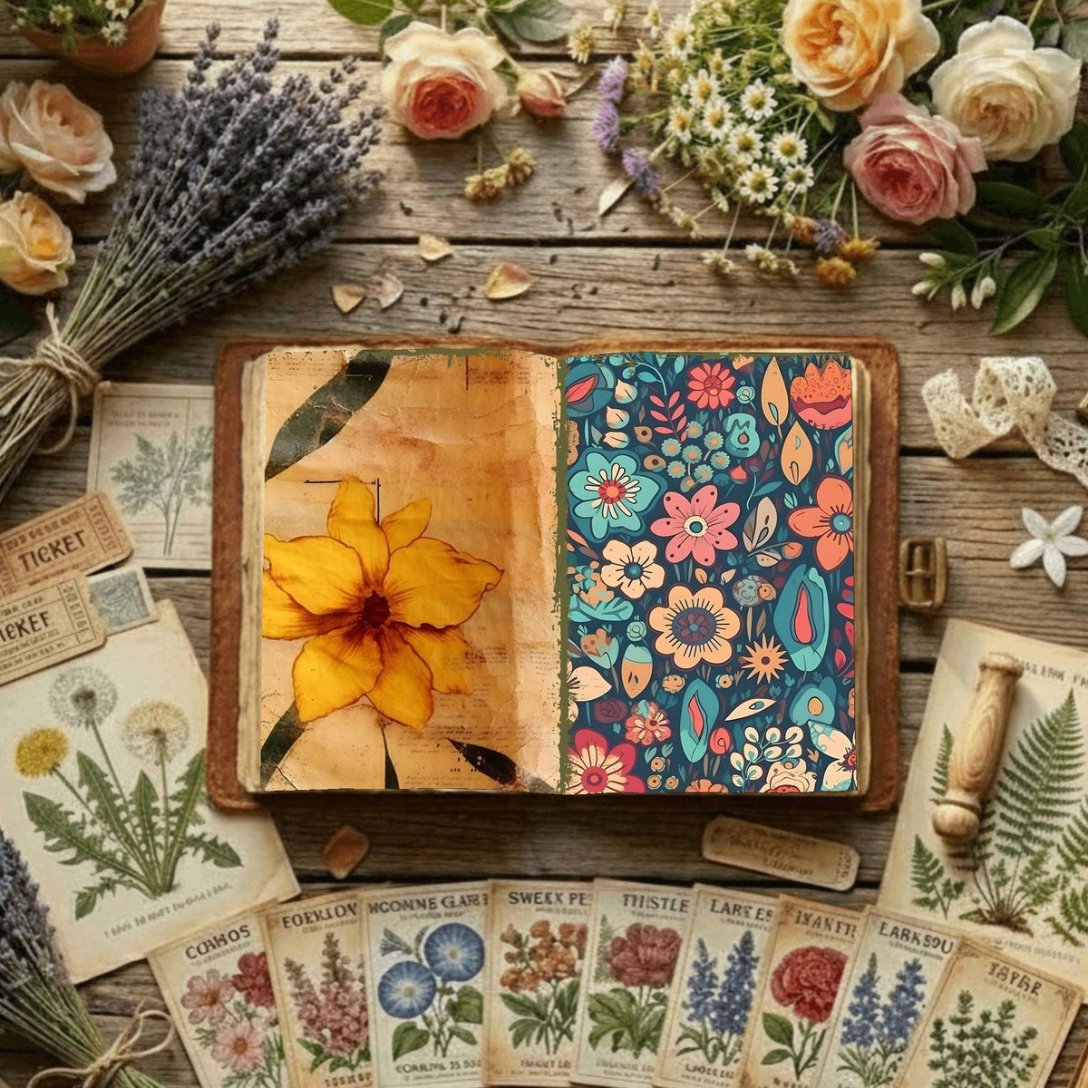 Floral Digital Papers