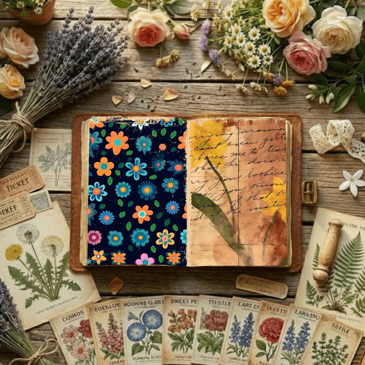 Floral Digital Papers