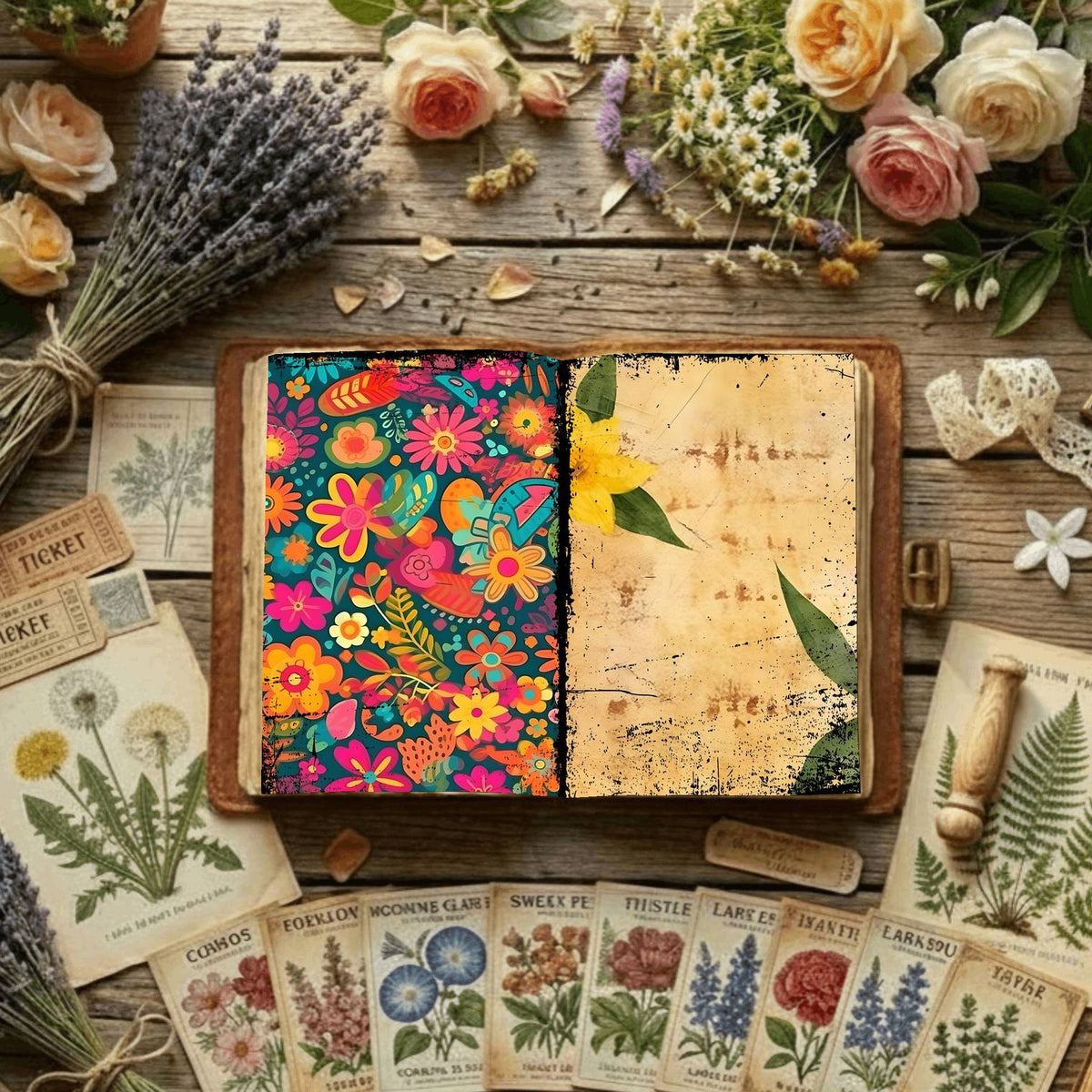 Floral Digital Papers