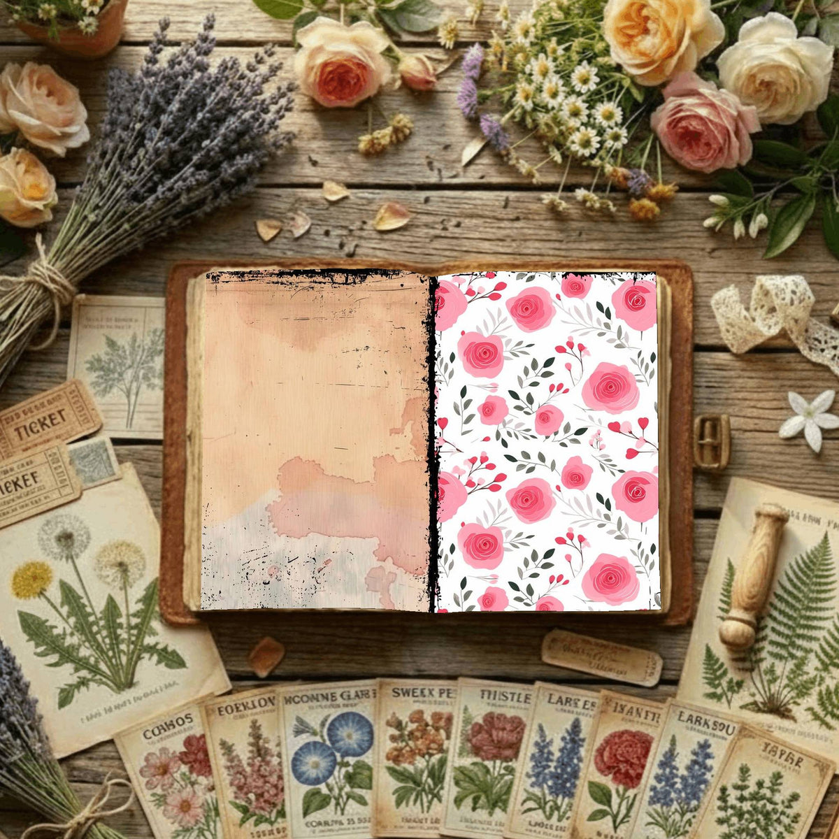 Floral Digital Papers