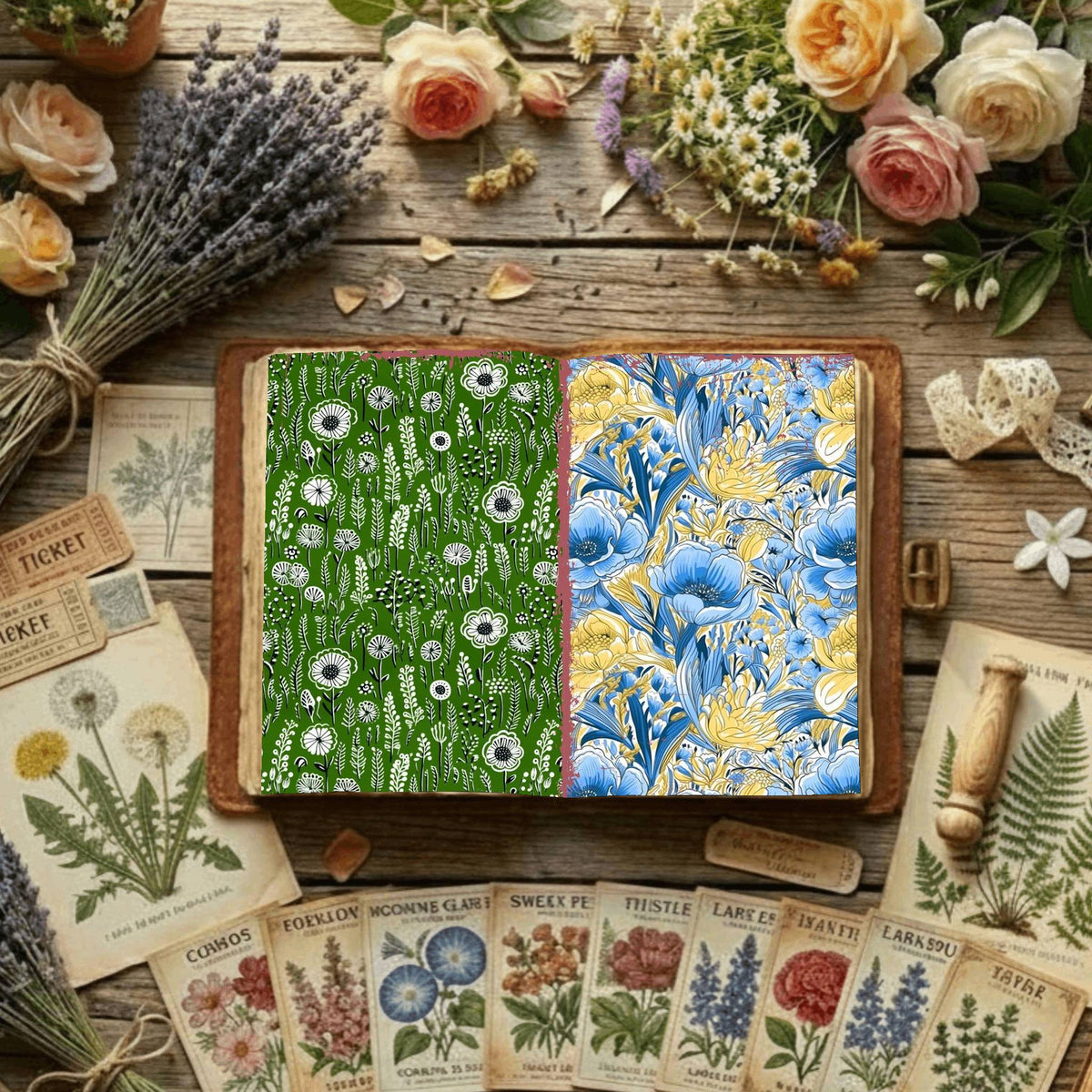 Floral Digital Papers