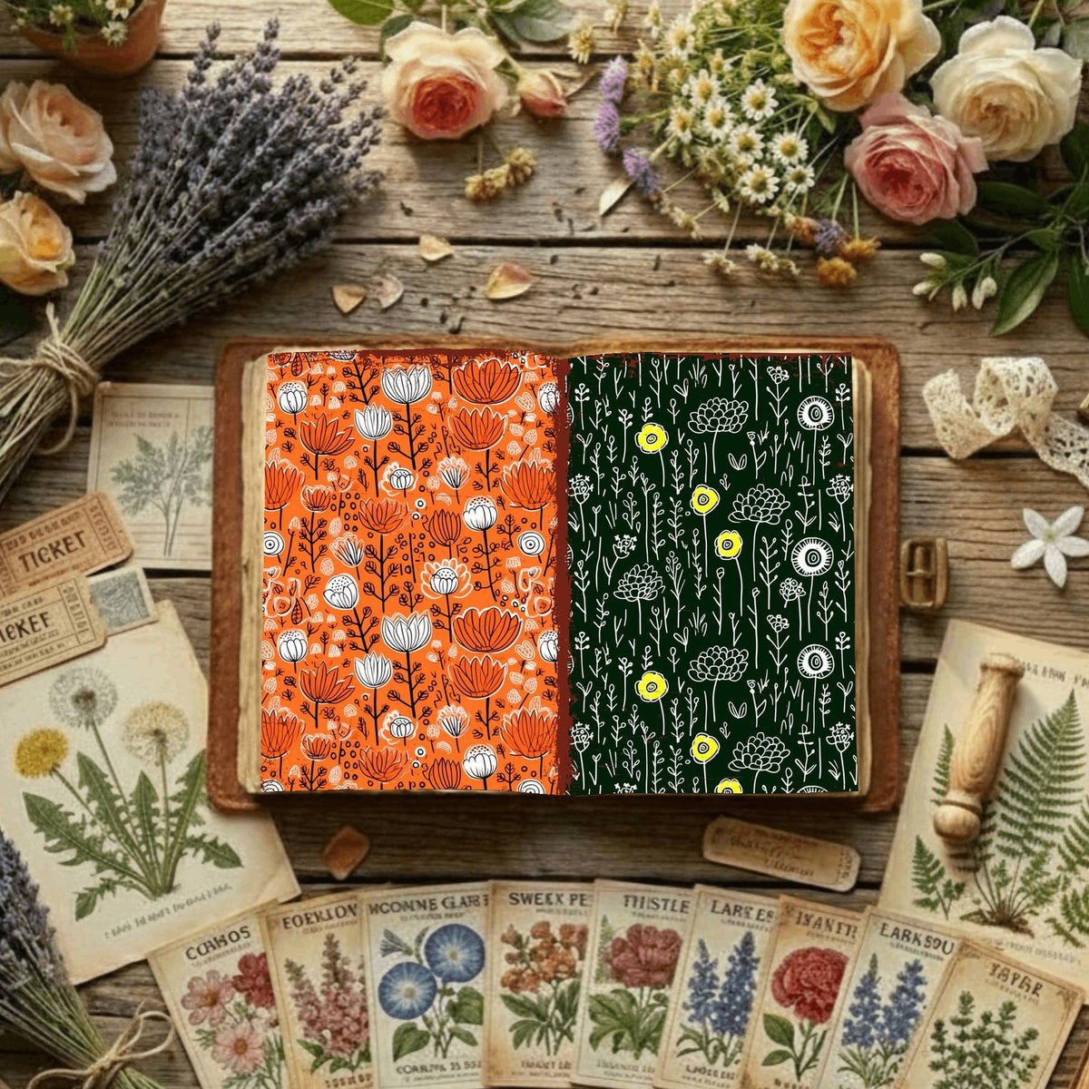 Floral Digital Papers