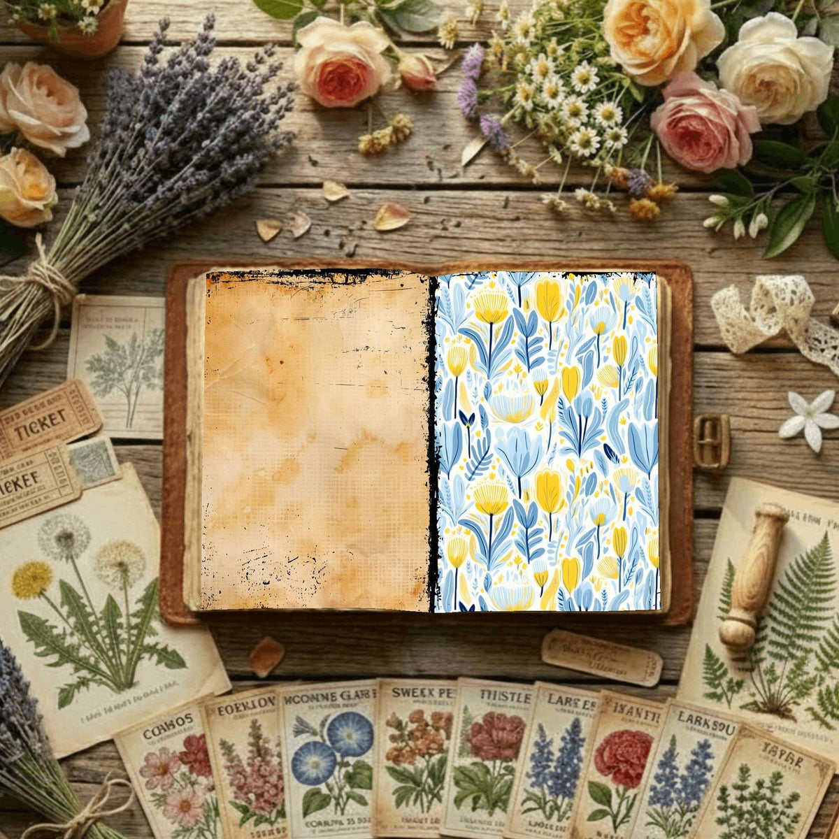 Floral Digital Papers