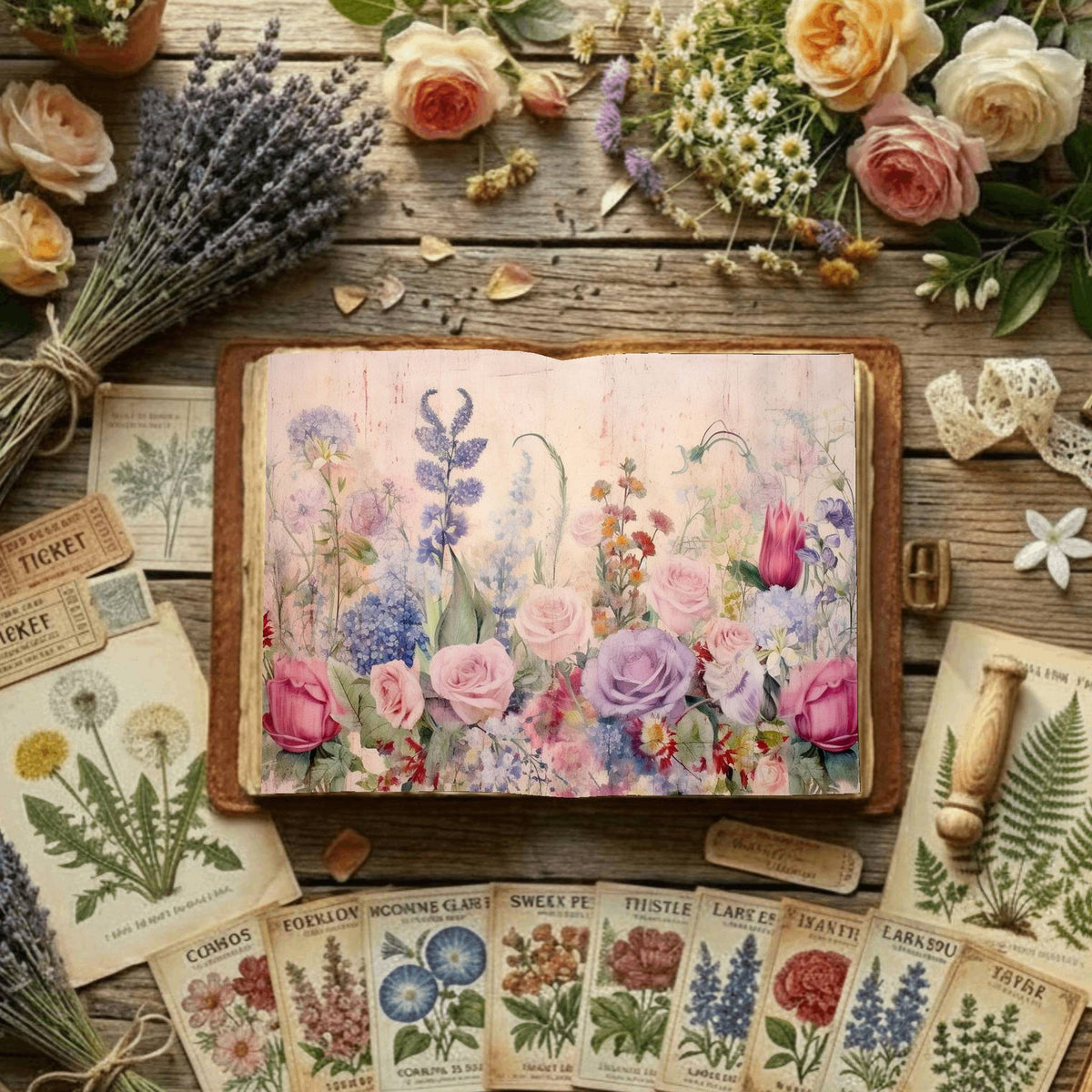 Floral Digital Papers