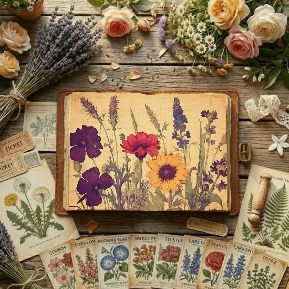 Floral Digital Papers