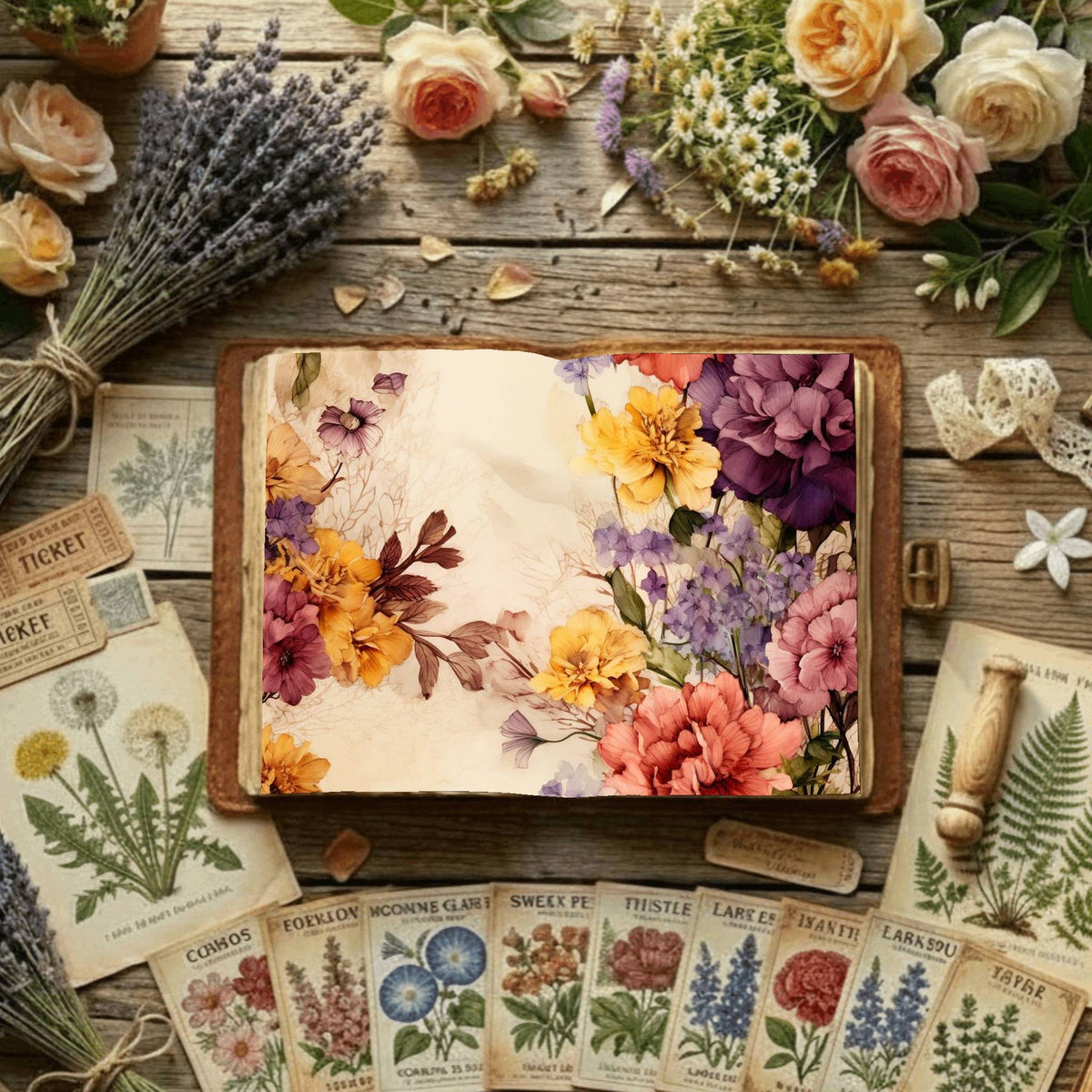 Floral Digital Papers