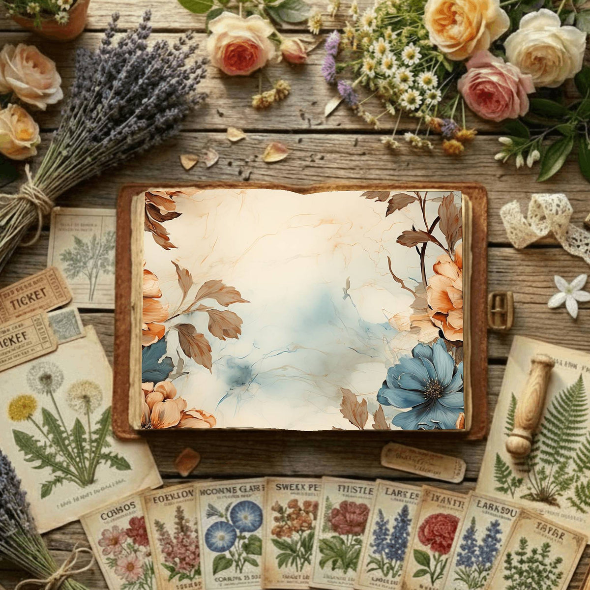 Floral Digital Papers