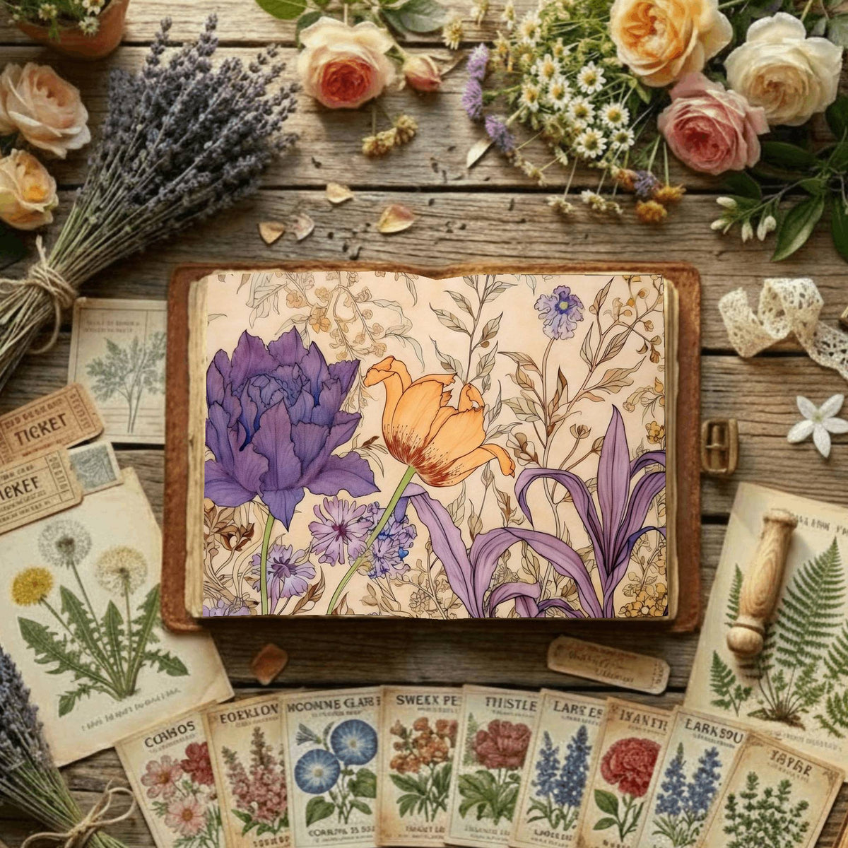 Floral Digital Papers