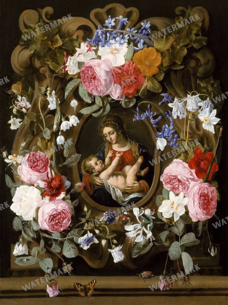 Flowers vintage painting, printable wall art download, image 11