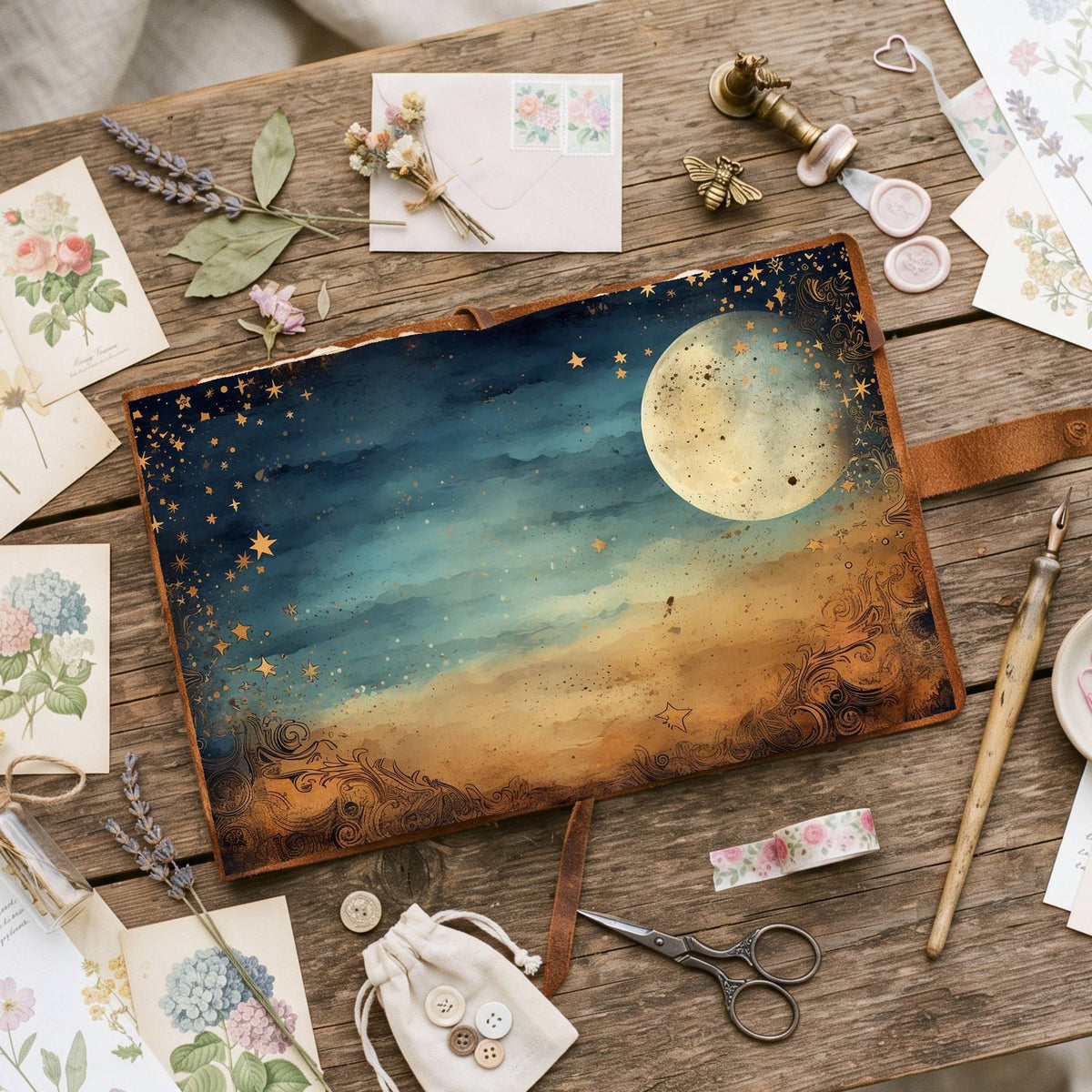 Full Moon Digital Papers