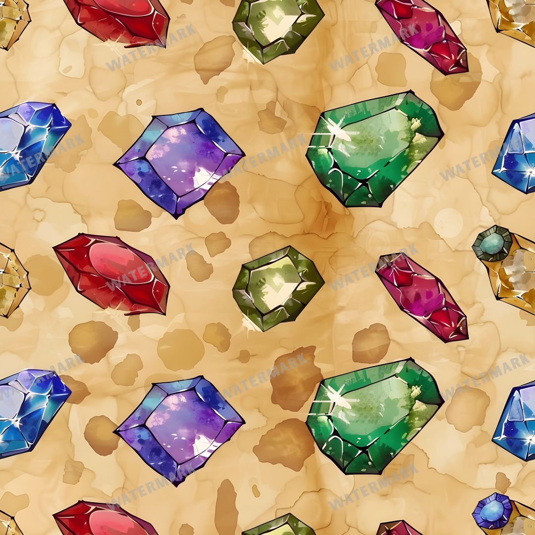 Gems Seamless Pattern