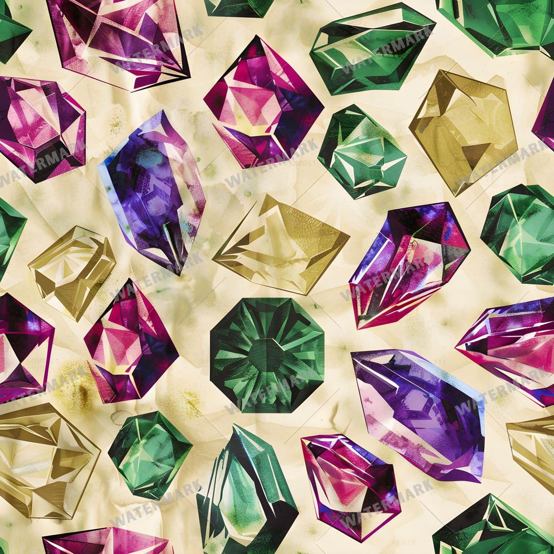 Gems Seamless Pattern