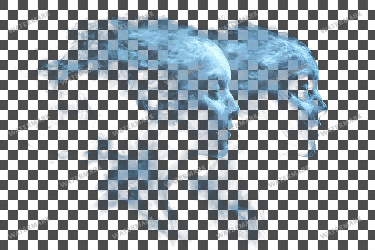 Ghostly Apparitions PNG overlay on a transparent checkered background, preview 11