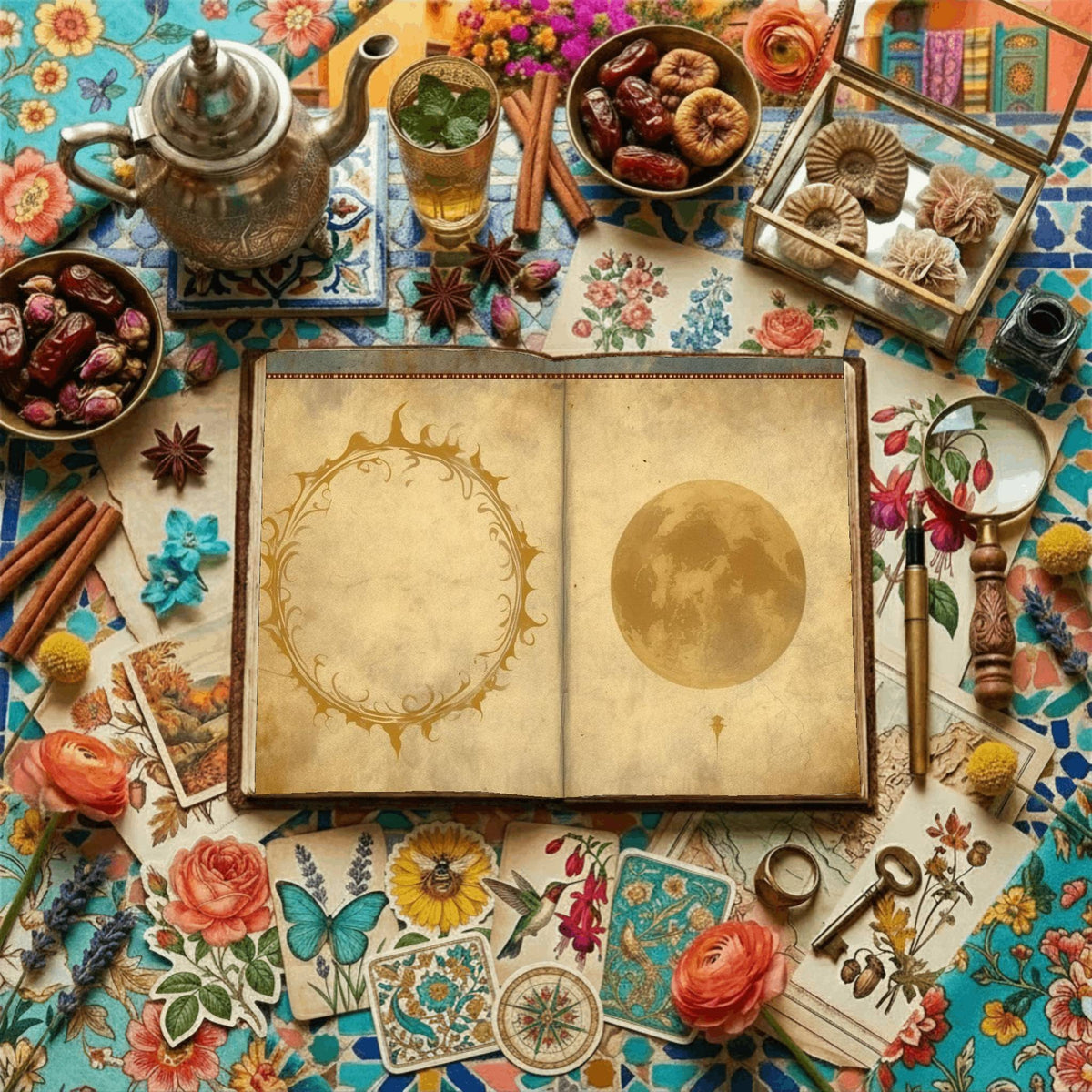 Gold Moon Digital Papers