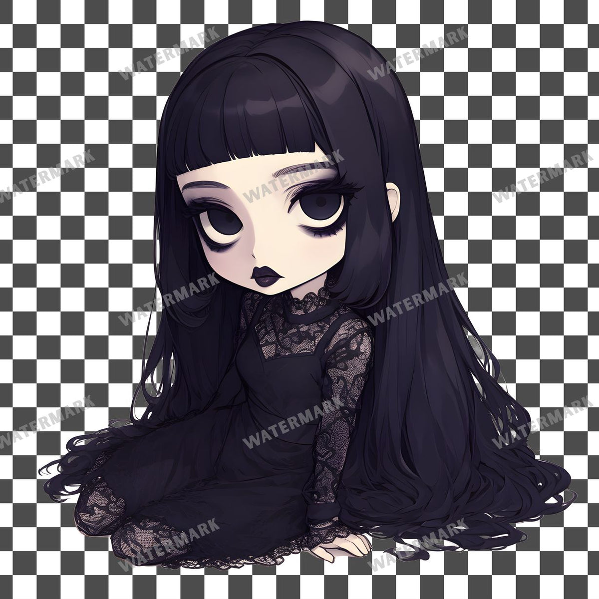Goth Girl Clipart Pngs