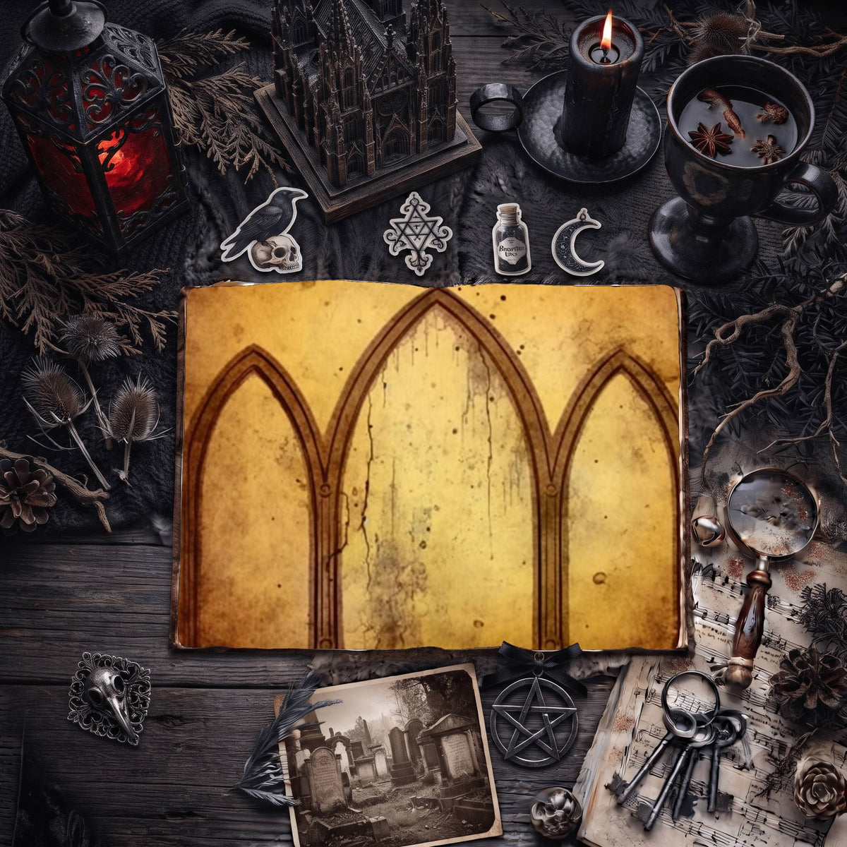 Gothic Arches Digital Papers