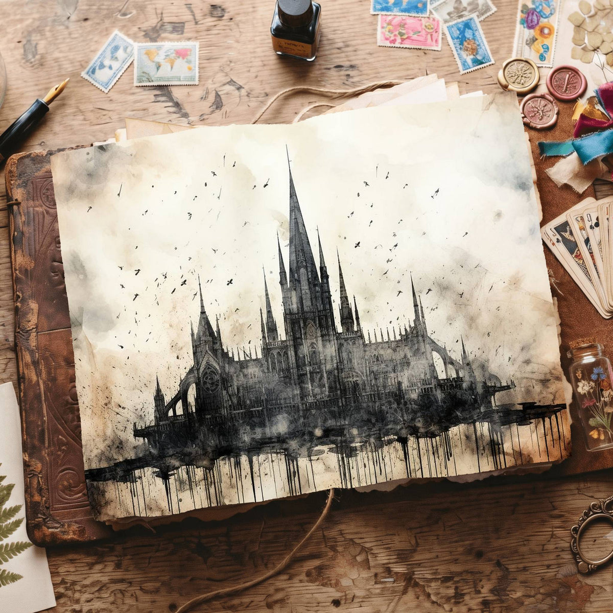 Gothic Castle Digital Papers