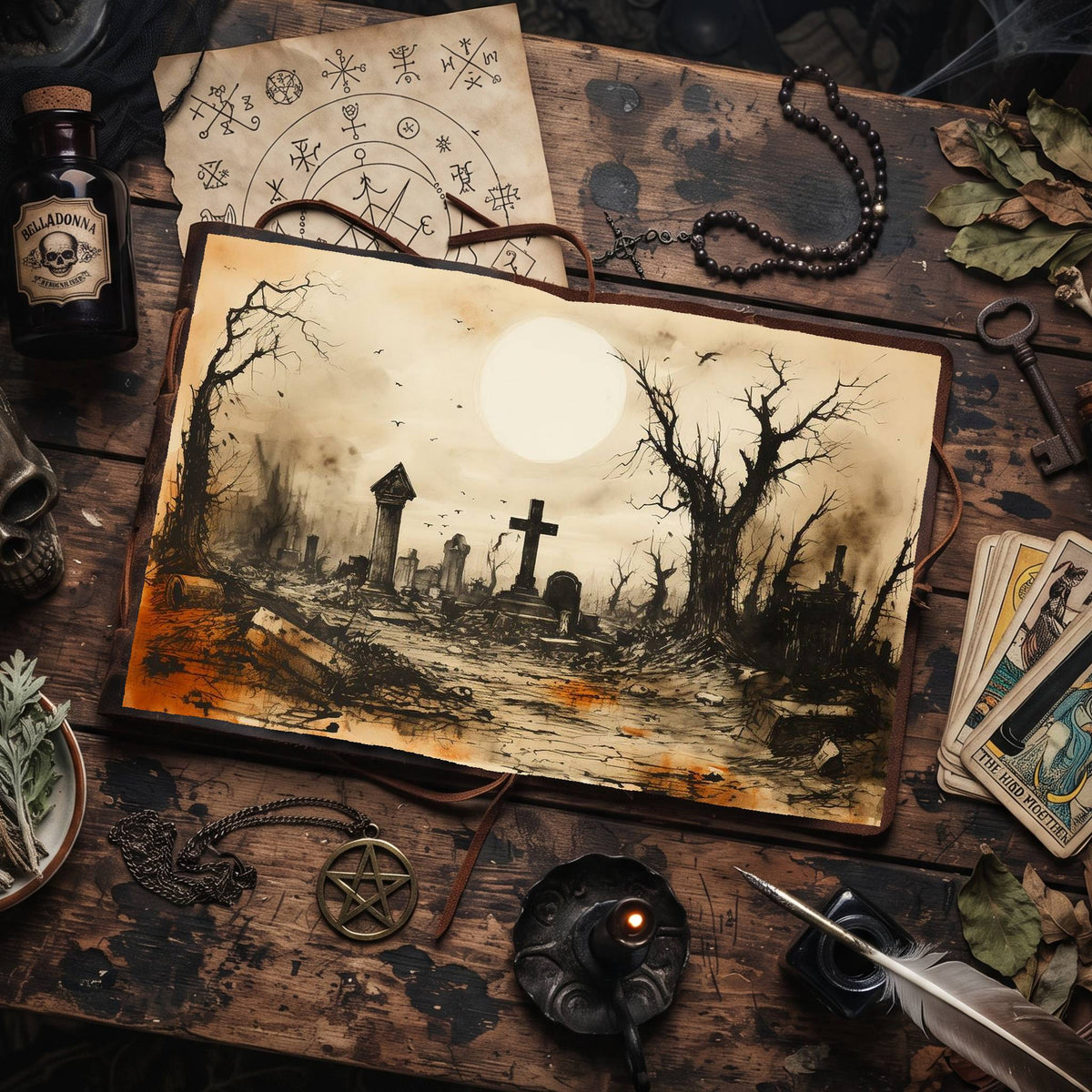 Gothic Cemetery Digital Papers