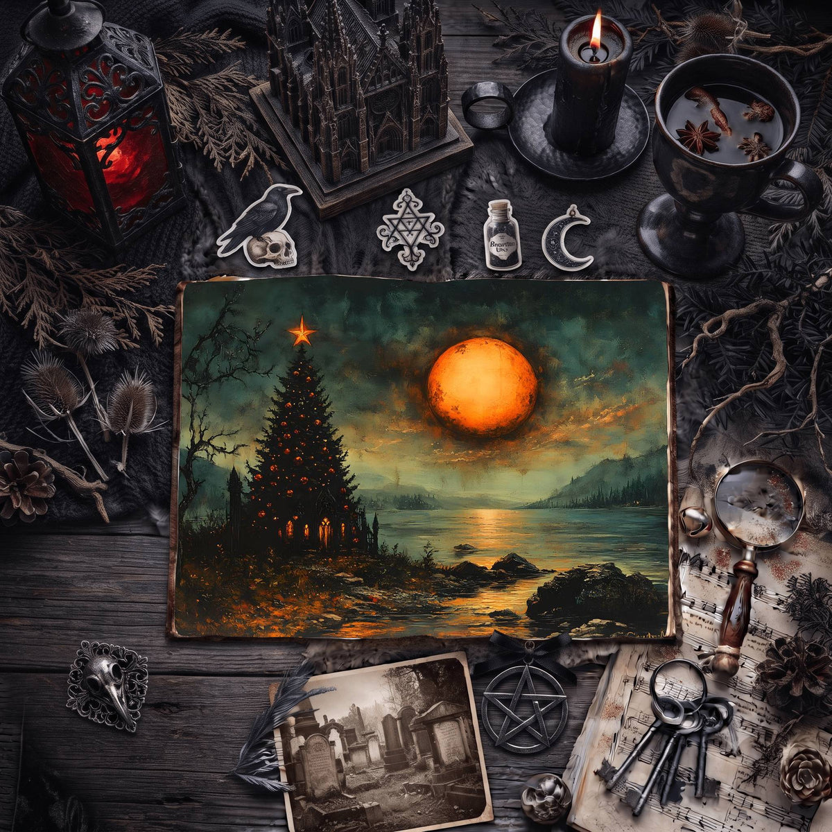Gothic Christmas Digital Papers