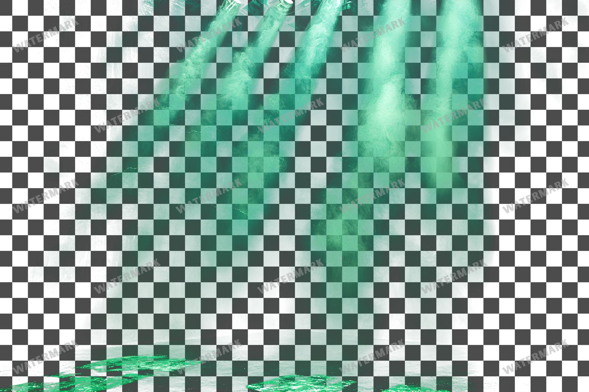 Green Lighting Dramatic Shadows Transparent Overlay Pngs