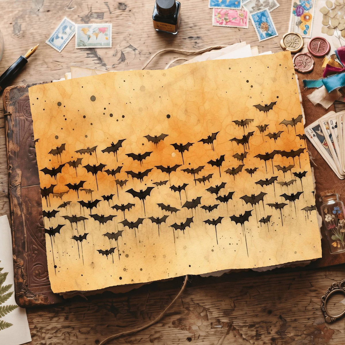 Halloween Bats Digital Papers
