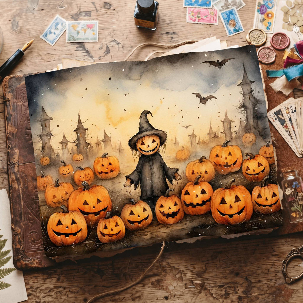 Halloween Pumpkins Digital Papers