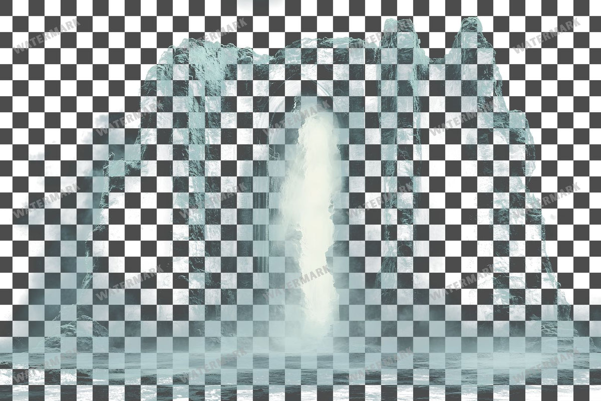 Haunted Cathedral Portal PNG overlay on a transparent checkered background, preview 11