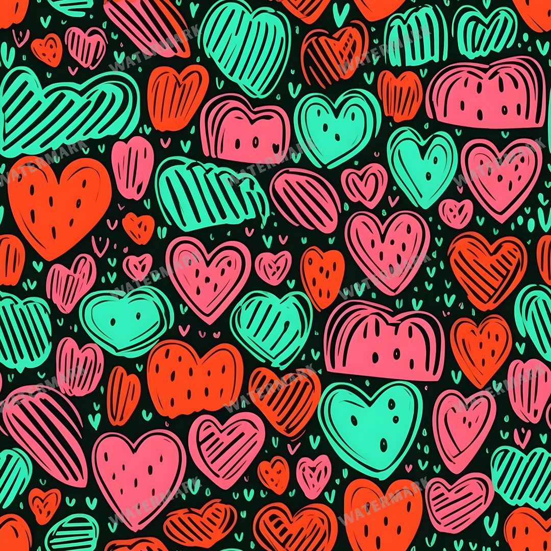 Hearts Seamless Pattern